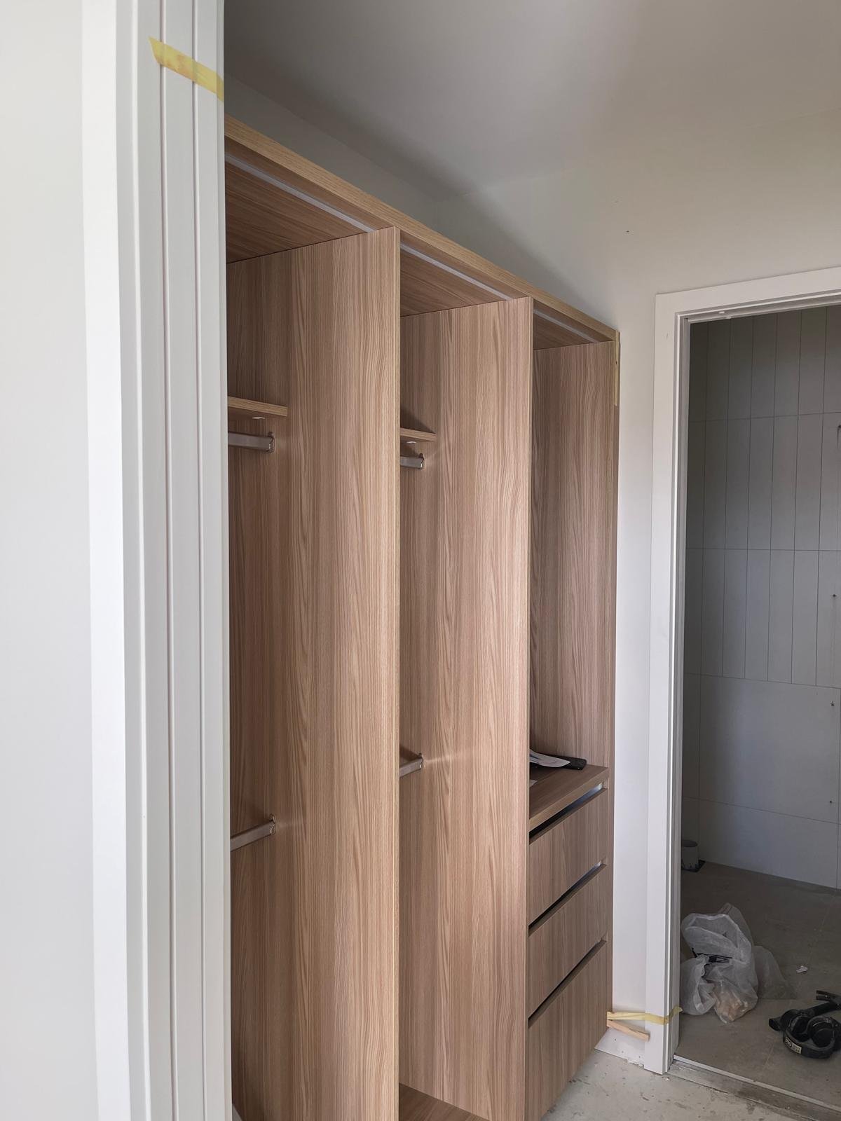 Light wood galley kitchen
